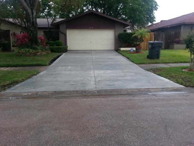 A recent concrete driveway contractor job in the  area